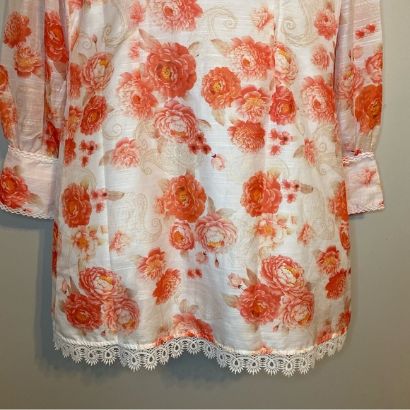 JJ’s Fairyland Floral and Lace Button-Up Dress Size L - Picture 5 of 15